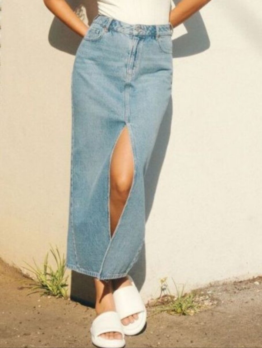 Dynamite Light Blue Denim Skirt Size Xxs